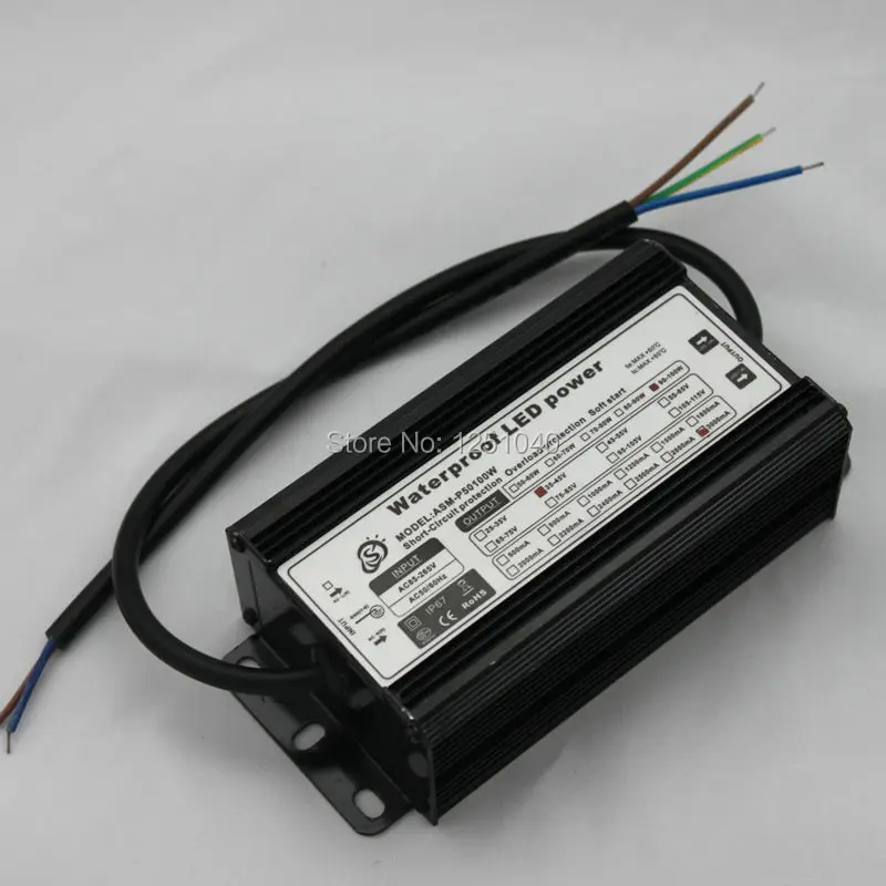 

56W IP68 Waterproof LED Power Supply 1200MA 40V - 48V LED Driver Adapter Flood Lights Tunnel Light Street Lights110V 220V CE