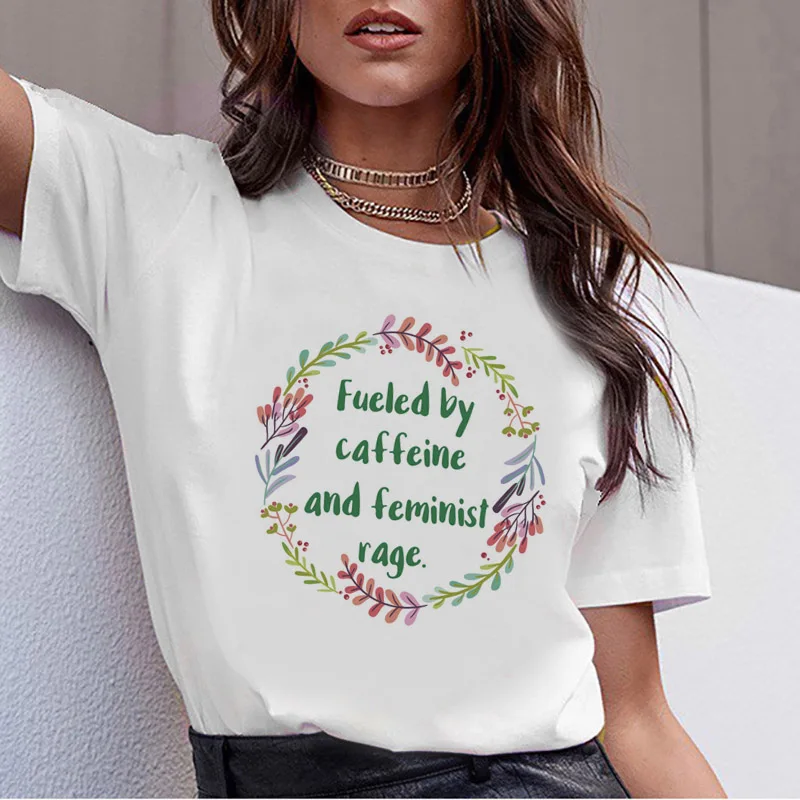 Feminist Feminism Girl power Feminina футболка женская модная футболка женская одежда Графические футболки для женщин футболки Одежда Топы