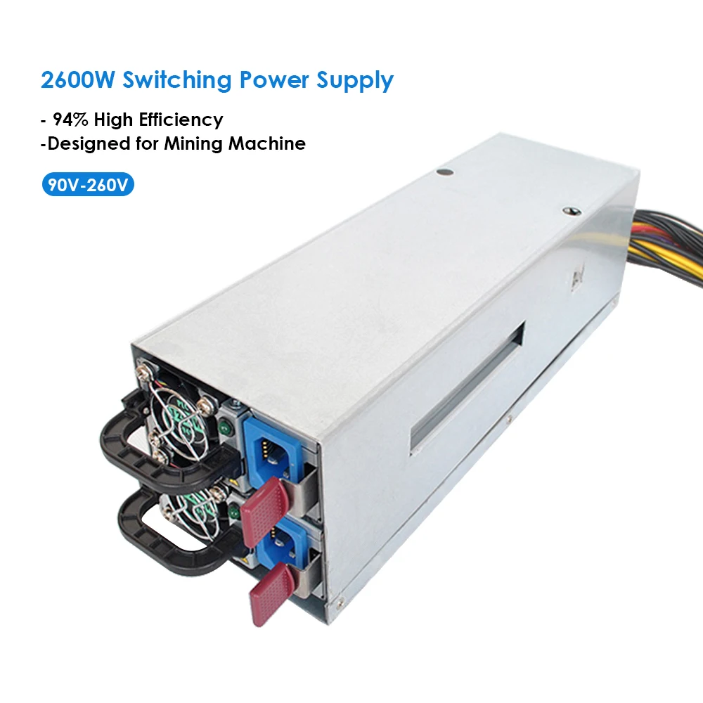 2600 واط تحويل امدادات الطاقة 94% كفاءة عالية ل antminer asic l3 ethereum s9 s7 l3 تلاعب التعدين آلة bitmain الكمبيوتر pc