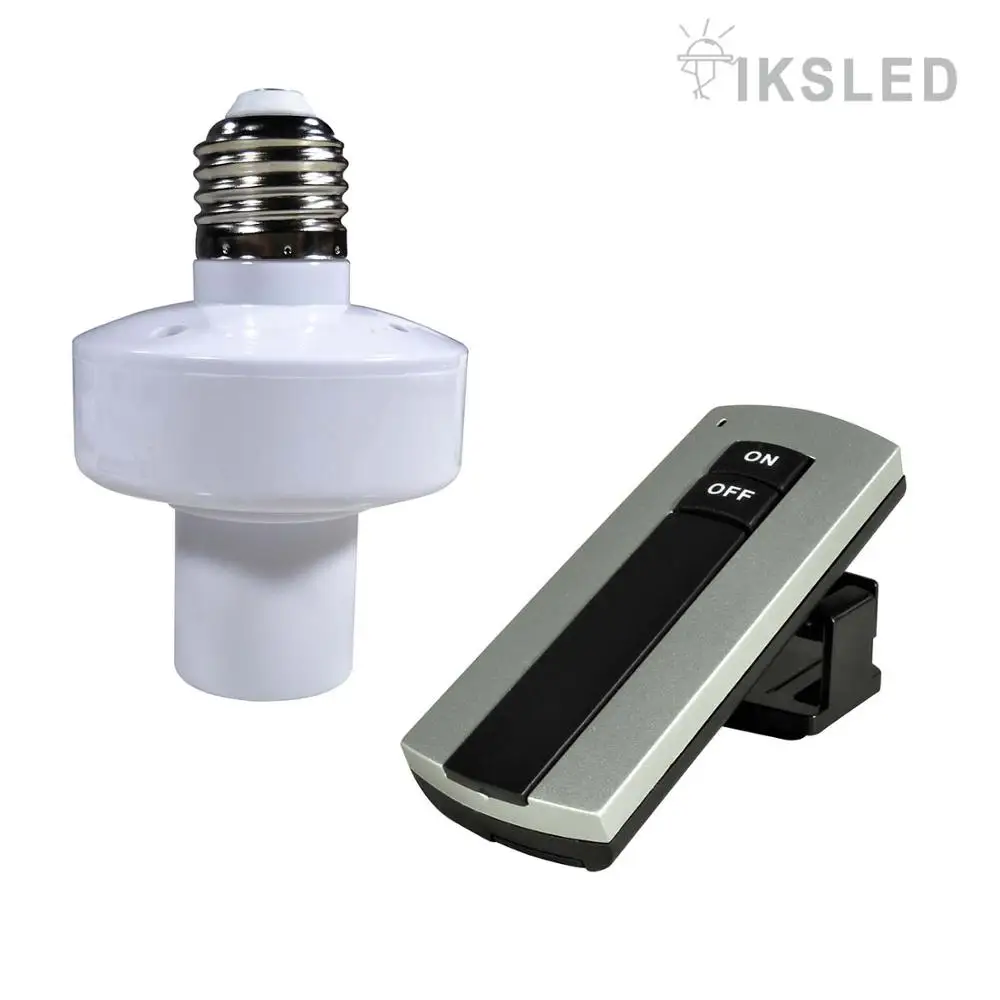 E27 Цоколь лампа с пультом дистанционного управления держатель лампы Поддержка Диммер и задержка светодиодный переключатель ламп RF/IR/управление светом звуком ночной Светильник - Цвет: RF remote