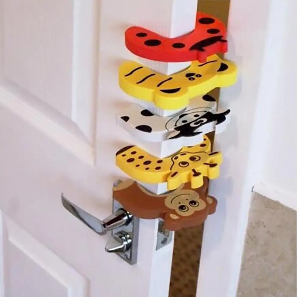 

5Pcs/Set Cute Colorful Cartoon Door Stoppers Baby Child Finger Safety Guard