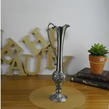 Европейская ретро бутылка ШАП металлическая ваза из сплава небольшой размер настольная металлическая ваза цветочный горшок для украшения дома HP038