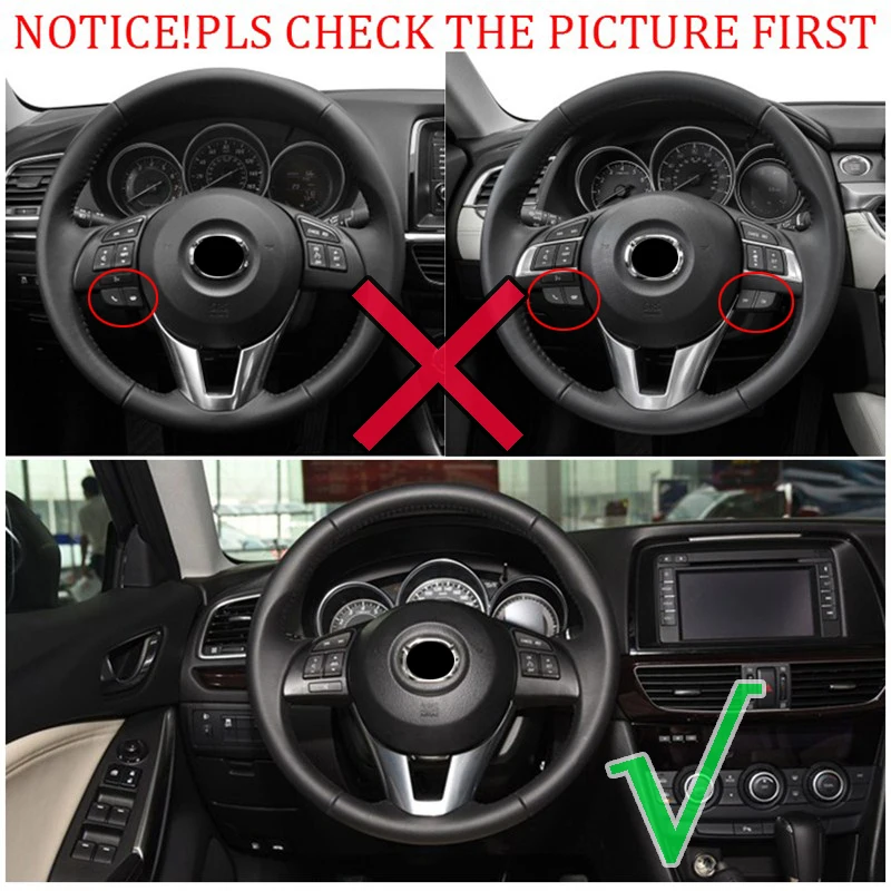 Для Mazda 6 Atenza GJ 2013 хромированная панель рулевого колеса, кнопка включения, накладка, наклейка, украшение автомобиля, Стайлинг