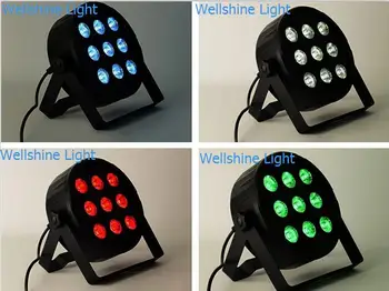 

24 pcs/LOT flat par dmx Mini Plastic Housing 9*10W RGBW