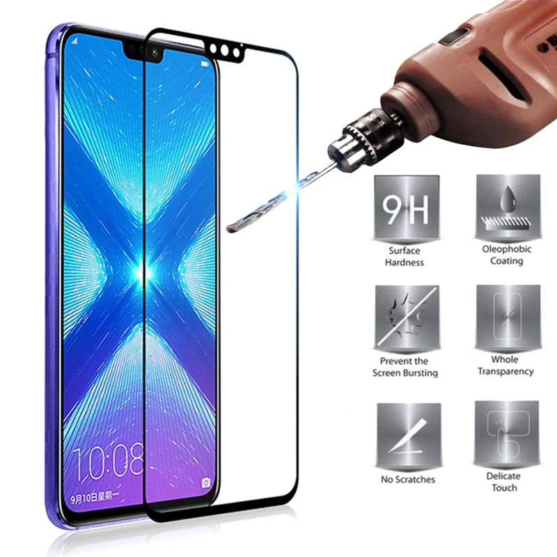 

Premium Tempered Glass For Honor 8X 8S 8C 8A 8 Lite Global Protective Glass For Huawei Honor X8 Screen Protector Honer hono homo