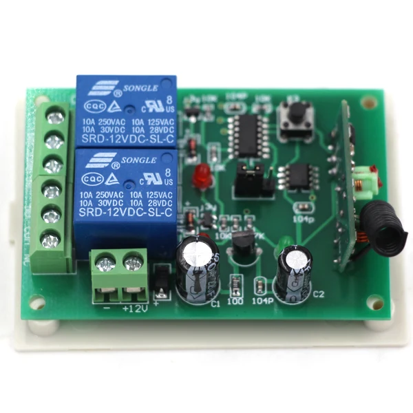 New DC12V 24V 2CH Wireless Remote Control Switch System 4X Transmitter + 1X Receiver Relay Smart House Free Shipping 315/433mhz