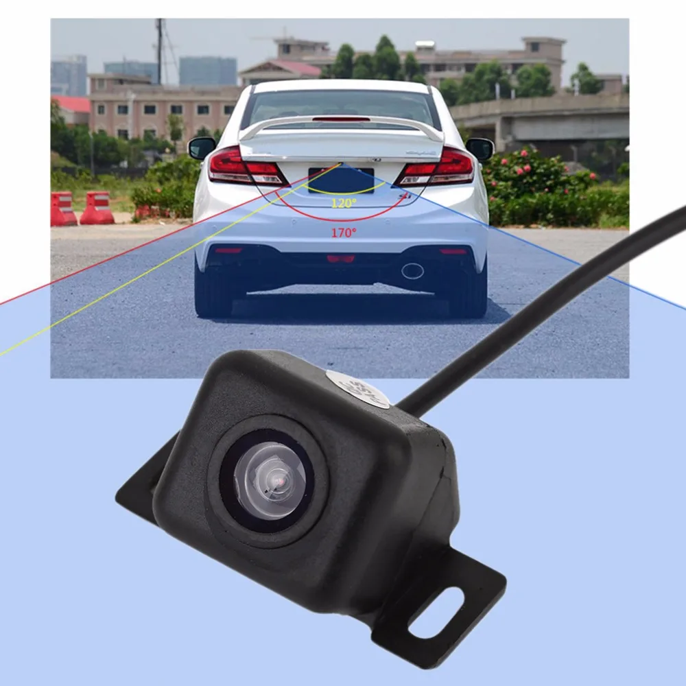 Goedkoop Nieuwe Professionele Auto Achteruitrijcamera LCD Kleur Spiegel Monitoren Parkeersysteem amp; Auto Achteruitrijcamera Auto Reverse LED Night Vision