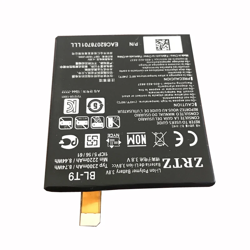 ZRTZ 2300 мАч BL-T9 батарея для LG Nexus 5 батарея E980 Google Nexus G D820 D821 Nexus5 Megalodon D8 Google Nexus 5 батарея
