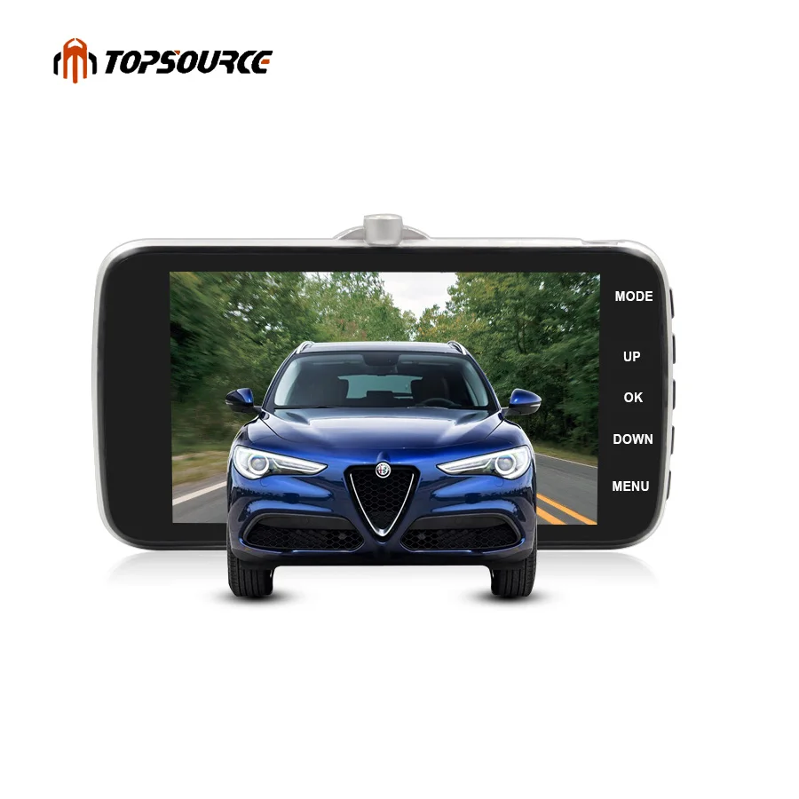 Автомобильный видеорегистратор TOPSOURCE 4 &quot IPS экран Novatek NTK96658 камера T818 Full HD 1080P 170