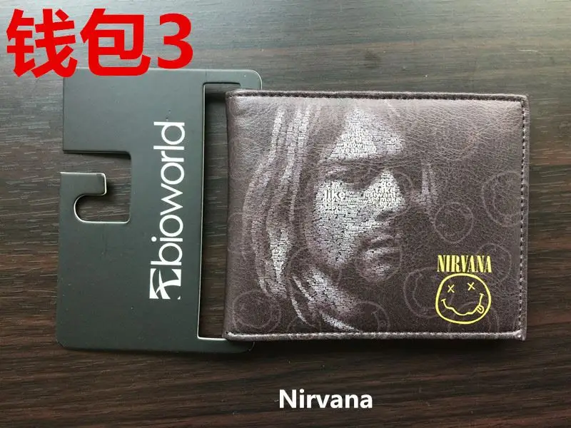 

Nirvana Kurt Cobain Dave Grohl Rock Band Bi Fold Men's Money Purse Wallet W304 New