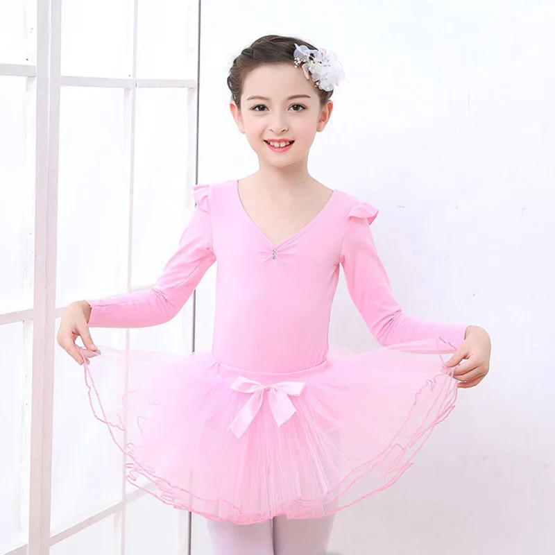 

Dance Dress Ballet Gymnastics Leotards Body Suit Toddler Girls Ballet with Chiffon Skirts Costumes Acrobatics Dance wear Clothes