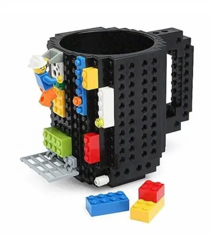 Черный 1 шт. 12 кружка унция кофейная кружка-конструктор Тип строительные блоки чашка DIY блок головоломка кружка для питья кружка 11 цветов - Цвет: Черный