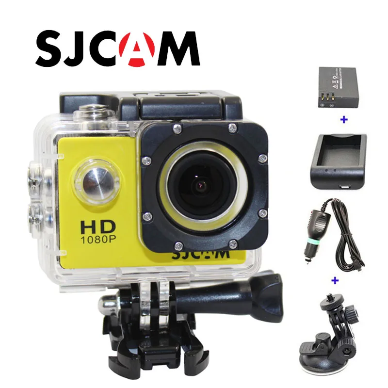 SJ4000 SJCAM HD спортивная камера действия Камера+ автомобиля Зарядное устройство+ штатив+ 1 дополнительная Батарея+ Батарея Зарядное устройство для съёмок цифрового видео в качестве Камера