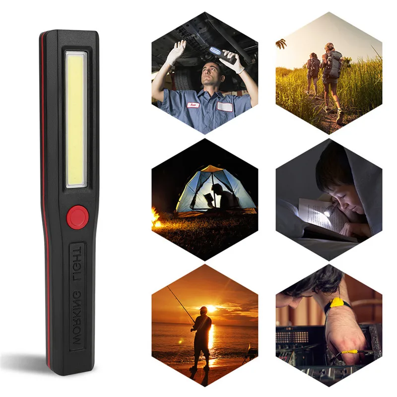 

COB LED Magnetic Torch work light Flexible Inspection Lamp Worklight Flashlight Lamp Cordless bright energy saving Torch &