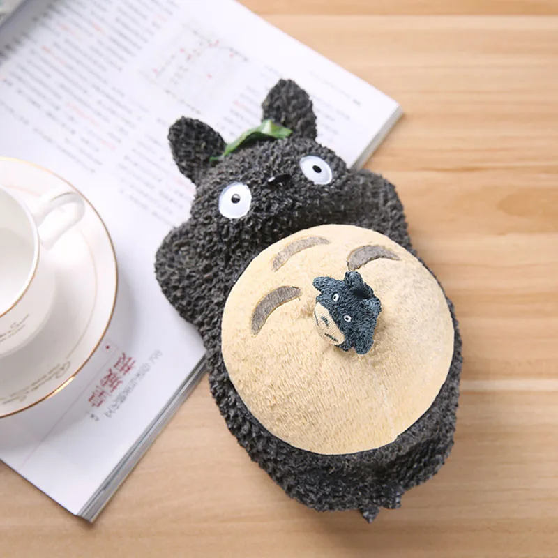 

Loveliness Cartoon Totoro With Cover Smokeless Ashtray Creativity Resin Animal Arts Crafts Household Desktop Furnishing Articles