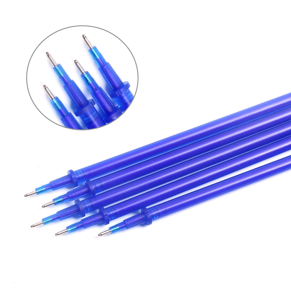 Umitive10/30 шт 0,5 мм стираемая гелевая ручка, черные, голубые чернила, стержень, волшебная моющаяся ручка, школьные, офисные, канцелярские принадлежности