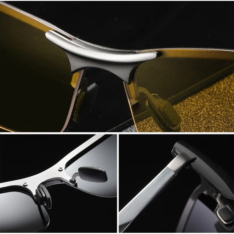 AOWEAR Occhiali da guida notturni polarizzati Occhiali da sole antiriflesso per la visione notturna di sicurezza Occhiali Occhiali da sole gialli per conducente Gafas_voghion.com