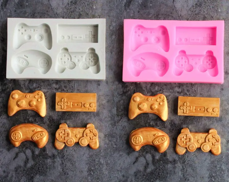 

Silicone Mold Gamers Boy Cift Game controller Shape Silicone Cake Mold DIY Resin Charms Tools Handmade Baking Sugarcraft Mold