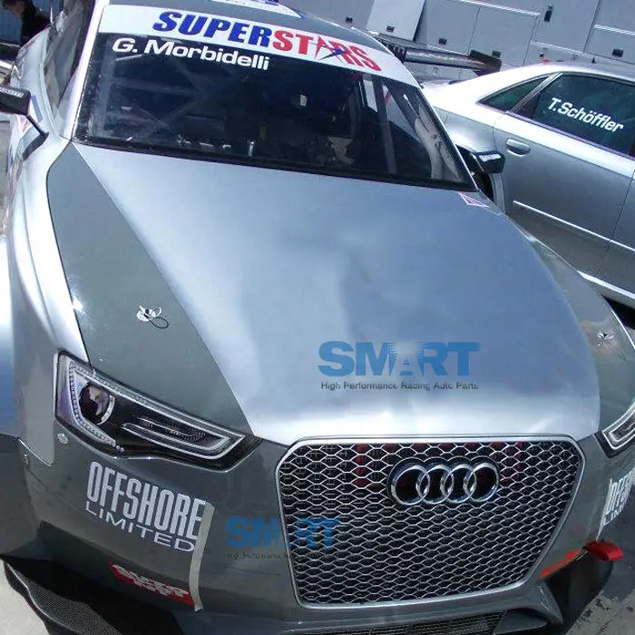 RS5 Front Euro Race Sportback Gunmetal Mesh Grille for 2013 UP Audi A5