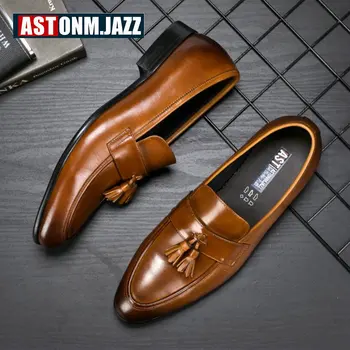 

Men's Leather Casual Shoes Oxfords Wedding Shoe Moccasins Men Driving Shoes' Slip-On Genuine Leather Shoes Men Big Size Loafers
