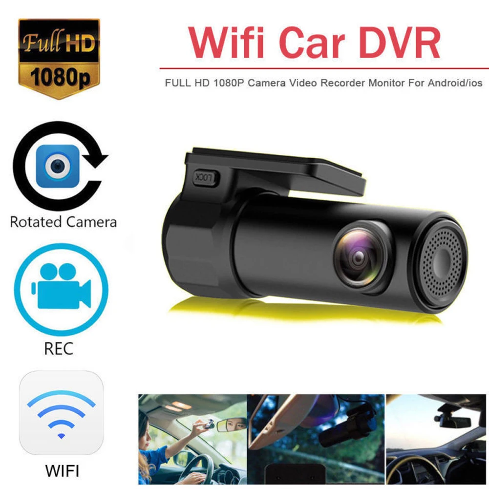 HD 1080 P wifi Автомобильный dvr камера Тип видео рекордер Dash Cam g сенсор вождения ночного