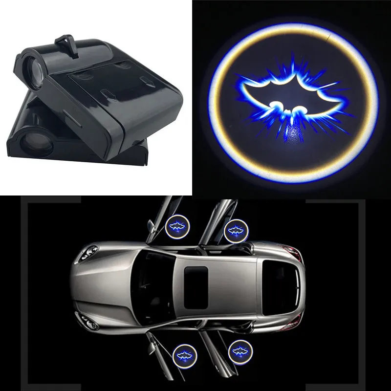 

1pcs Wireless Car Door Welcome Light Projector Laser Batman Logo Ghost Shadow LED Decorative Lamp for Citroen Subaru Volkswagn
