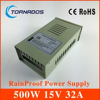 

CE approved 500w 15V 32A metal case single output reliable rainproof power supply AC-DC FY-500-15