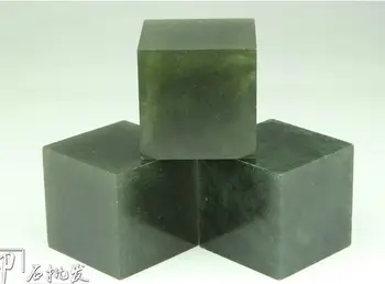 

practice chapter engraving material wholesale Dandong dark green stone seal 10pc 5x5x5cm