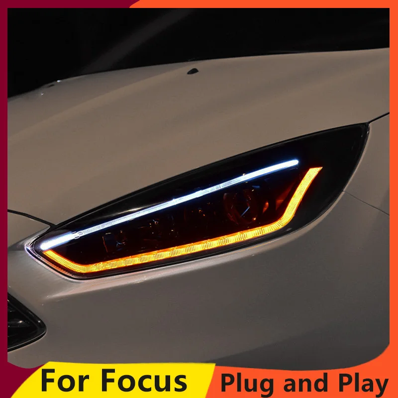 

KOWELL Car Styling for Ford Focus 3 2015-2017 Headlights LED Headlight DRL Lens Double Beam Bi-Xenon HID car Accessories