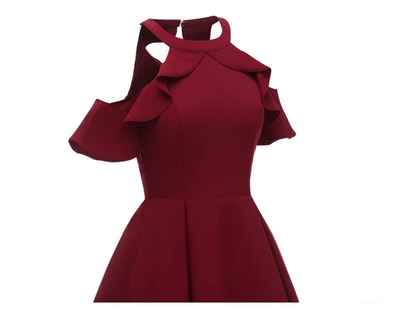 Коктейльные платья Красное Кружевное Элегантное летнее женское 2019 короткое переднее длинное сзади Vestidos с открытыми плечами сексуальные
