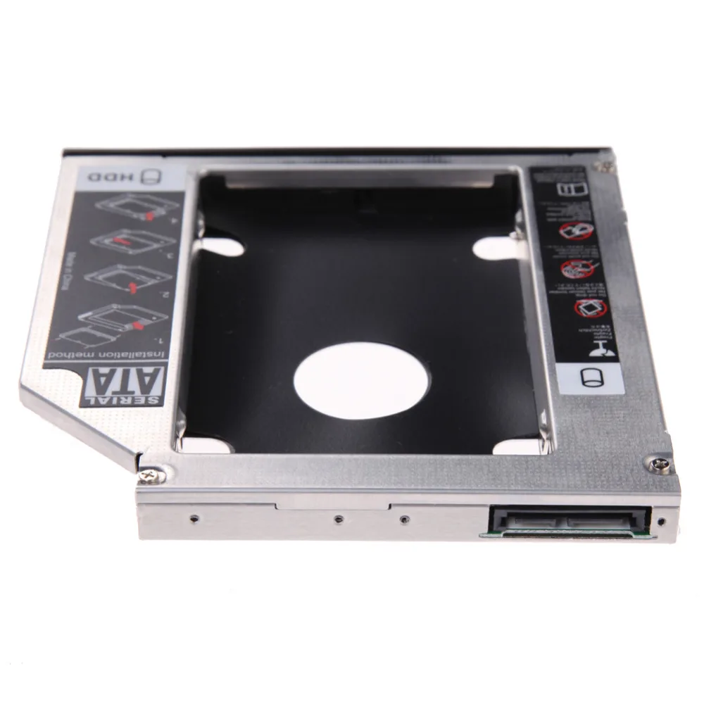 

Universal Aluminum SATA 2.5'' 9.5mm 2nd SSD HDD Case Enclosure Hard Drive Caddy forCD/DVD-ROM Optical Bay with Screwdriver Newst