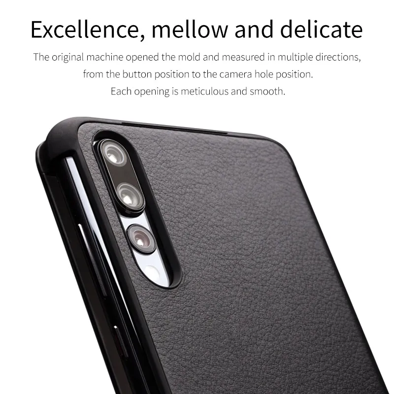 QIALINO Genuine Leather Window Flip Case for Huawei Ascend P20 Smart View Sleep Wake Up Function Phone Cover for Huawei P20 Pro QIALINO Genuine Leather Window Flip Case for Huawei Ascend P20 Smart View Sleep Wake Up Function Phone Cover for Huawei P20 Pro