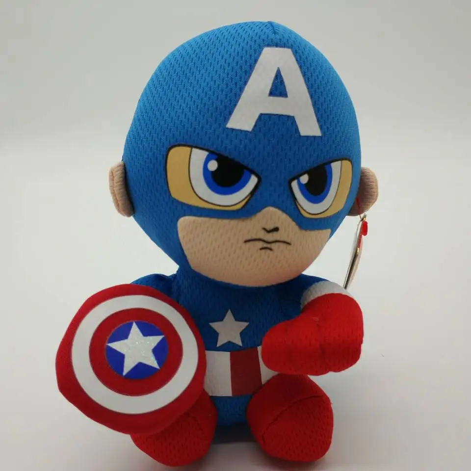 Железный человек Человек-паук Капитан Американский Халк мертвый бассейн плюшевые игрушки детские 15 см дети подарок на день рождения Супер герои