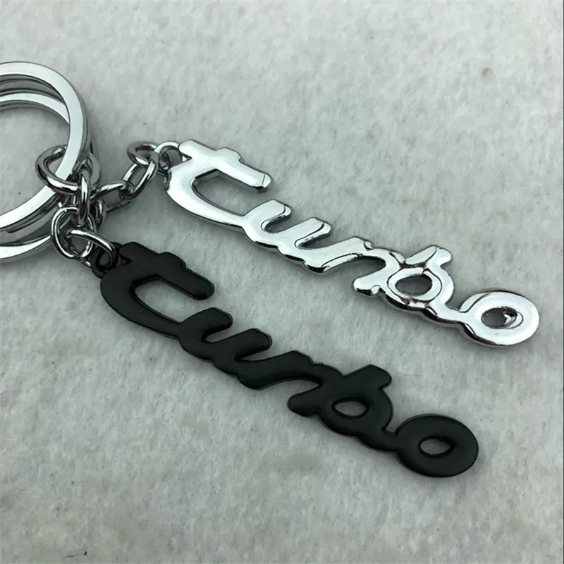 

3D Metal Car Keychain Key Chain Turbo Key Ring For Audi BMW Ford focus VW skoda seat Peugeot Car Key Holder Keyrings car styling