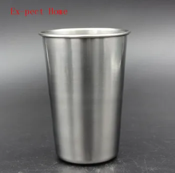 

100pcs/lot 500ML Stainless Steel Cups 16oz Tumbler Pint Glasses Metal Cups Hand Beer Cup Drinking Accessories