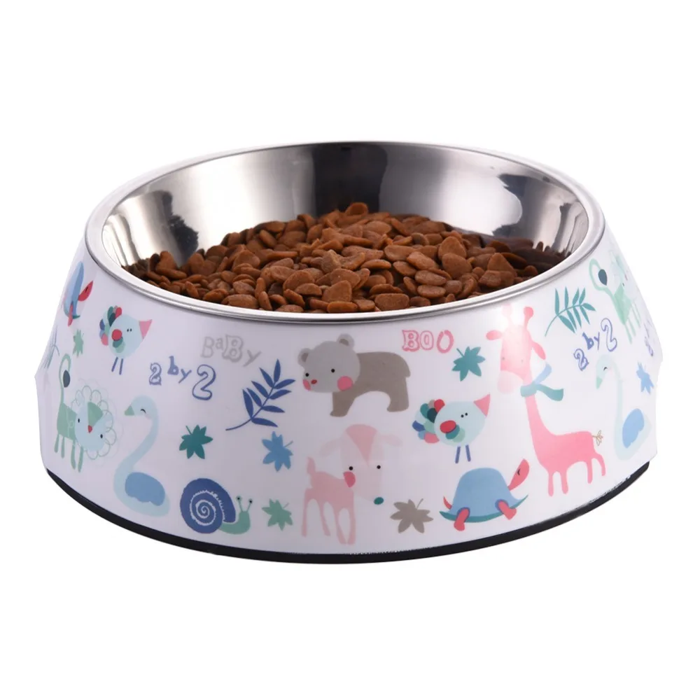 Cute Stainless Steel Dog Feeding Bowl Dog Supplies Paws Land