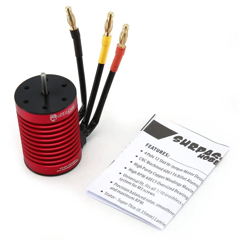 SURPASSHOBBY F540-V2 3930KV/3300KV Brushless Motor 2S 3S for 1:10 GTR/Lexus RC Drift Racing Car Waterproof Sensorless Truck Part