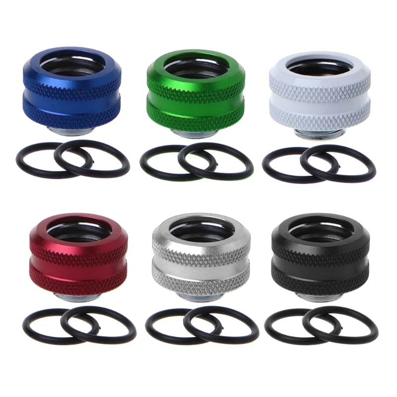 Water Cooling G1 4 Thread OD 16mm Rigid Hard Tube Extender Connector Fittings 5