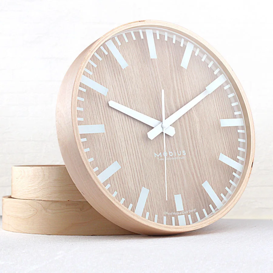 

Refinement Pastoral Household wood wall clock Brief small fresh wood wall clock