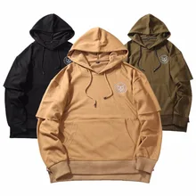 2018 New Fashion Hoodies with Fleece Winter Warm Mens Hoody West Hip Hop Hoodie Sweatshirt Swag Solid Pullover Tracksuit