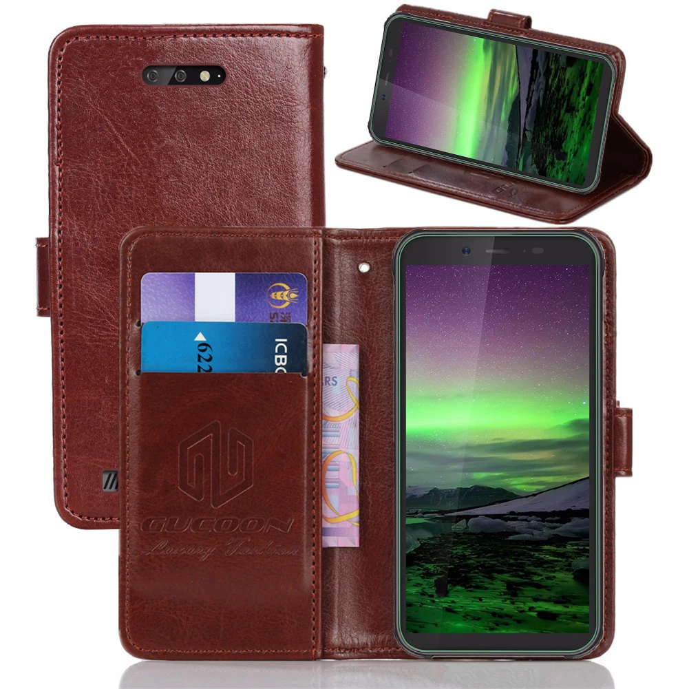 

GUCOON Classic Wallet Case for Blackview BV5500 Pro Cover PU Leather Flip Case for Blackview Max 1 Fashion Phone Bag Shield