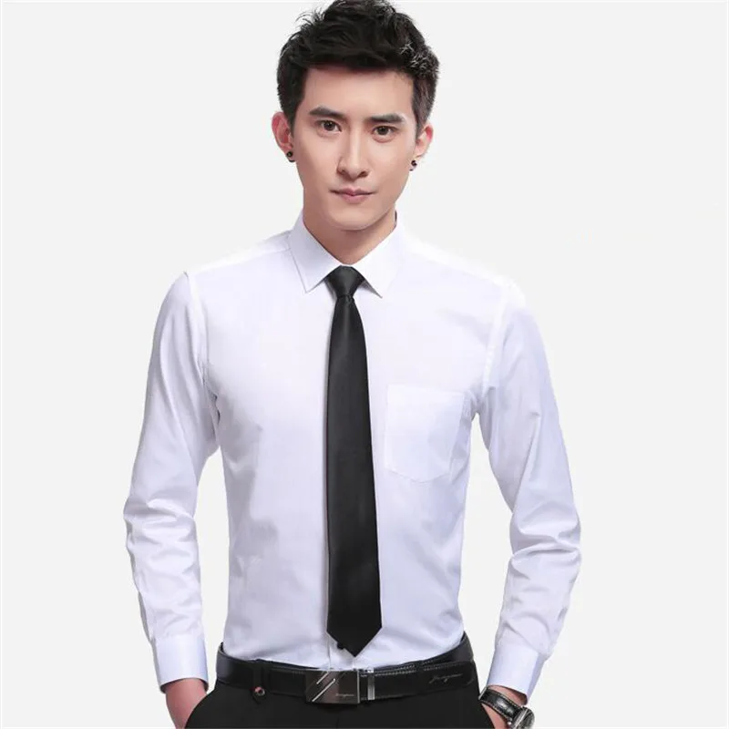 White Men Shirt Slim Fit /Cheap Men's Wedding Dress Shirts Gentleman ...