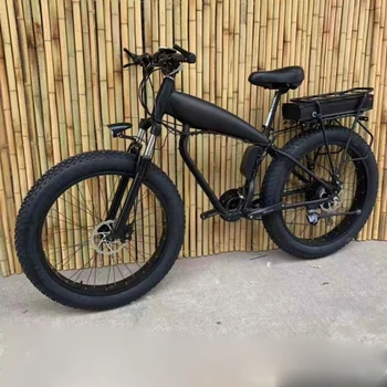 

Custom 26inch Fat tire ebike 1500W 48V Li-ion snow electric mountain bicycle Hydraulic disc brake maximum range 100-260km