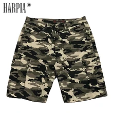 HARPIA мужской, большого размера мужские шорты Карго камуфляж, военный, армейский зеленый шорты Homme Лето Свободный Повседневный хлопковый камуфляж мужские шорты