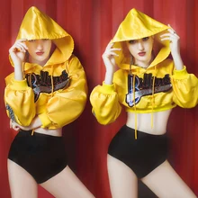 Сексуальная Новая мода dj танец DS бар хип-хоп куртка и шорты брюки комплект певица танцор костюм женщина