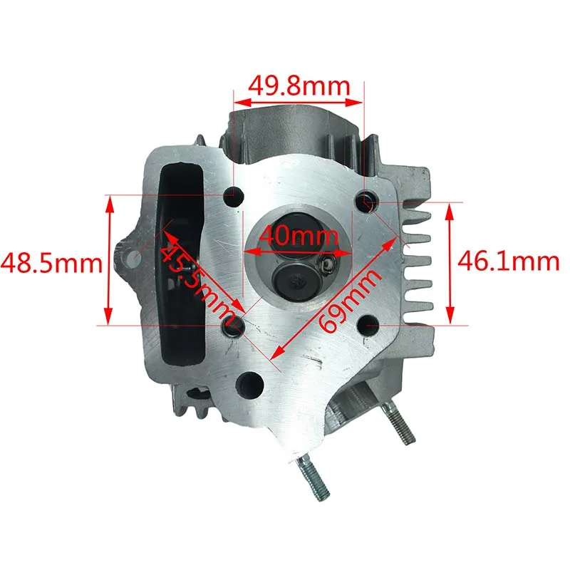 50cc воздушный охлаждающий горизонтальный двигатель части головки цилиндра подходит для 50cc Zongshen Loncin Lifan ATV внедорожный мотоцикл GT-144