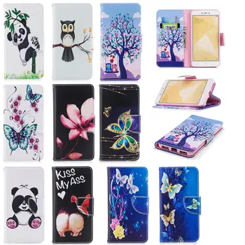 

Redmi Note 4 Lovely Owl tree pattern Wallet Case for Xiaomi Redmi Note 4 Cute 3d Printed Cartoon Patterned Leather Phone Cases