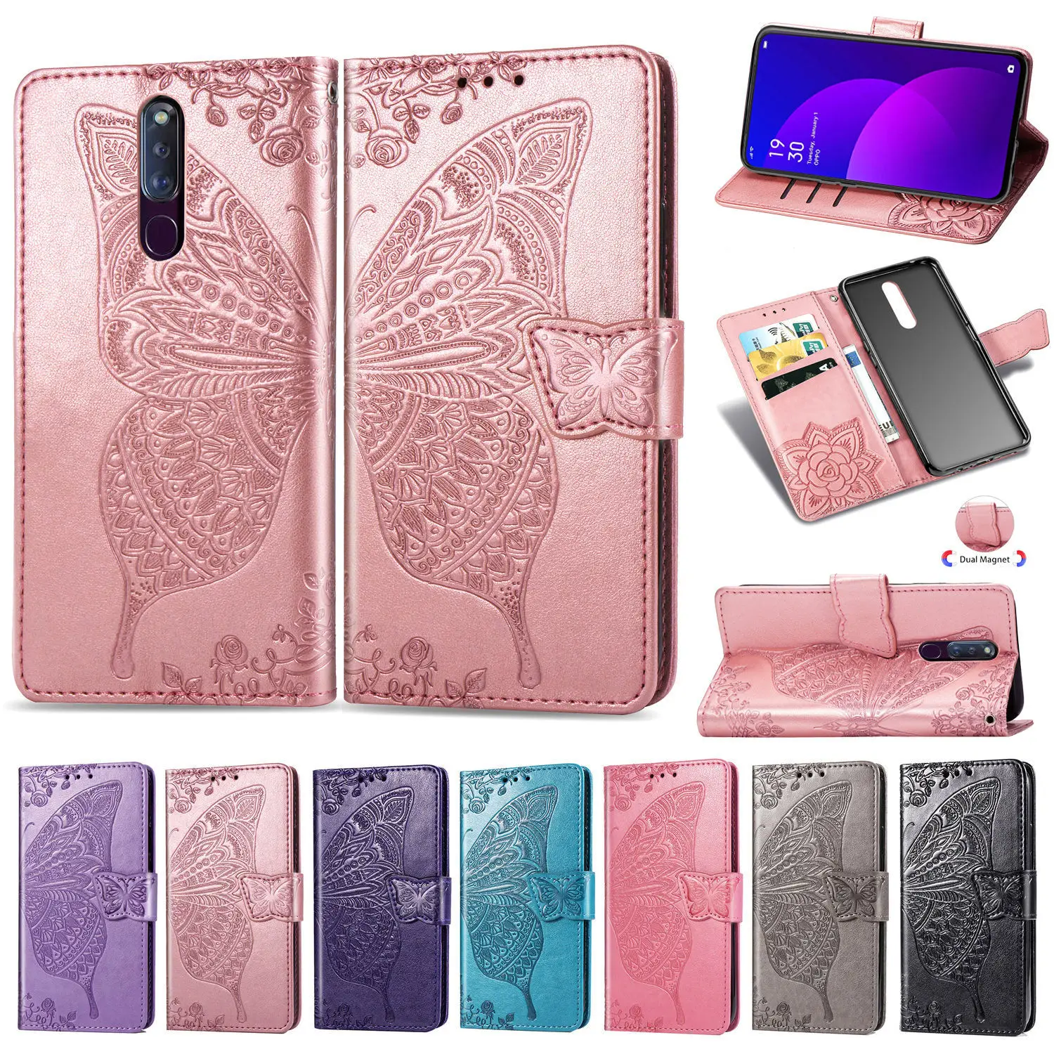 

Flip Wallet Case For OPPO F11 Leather Flip Phone Cover For OPPO F11