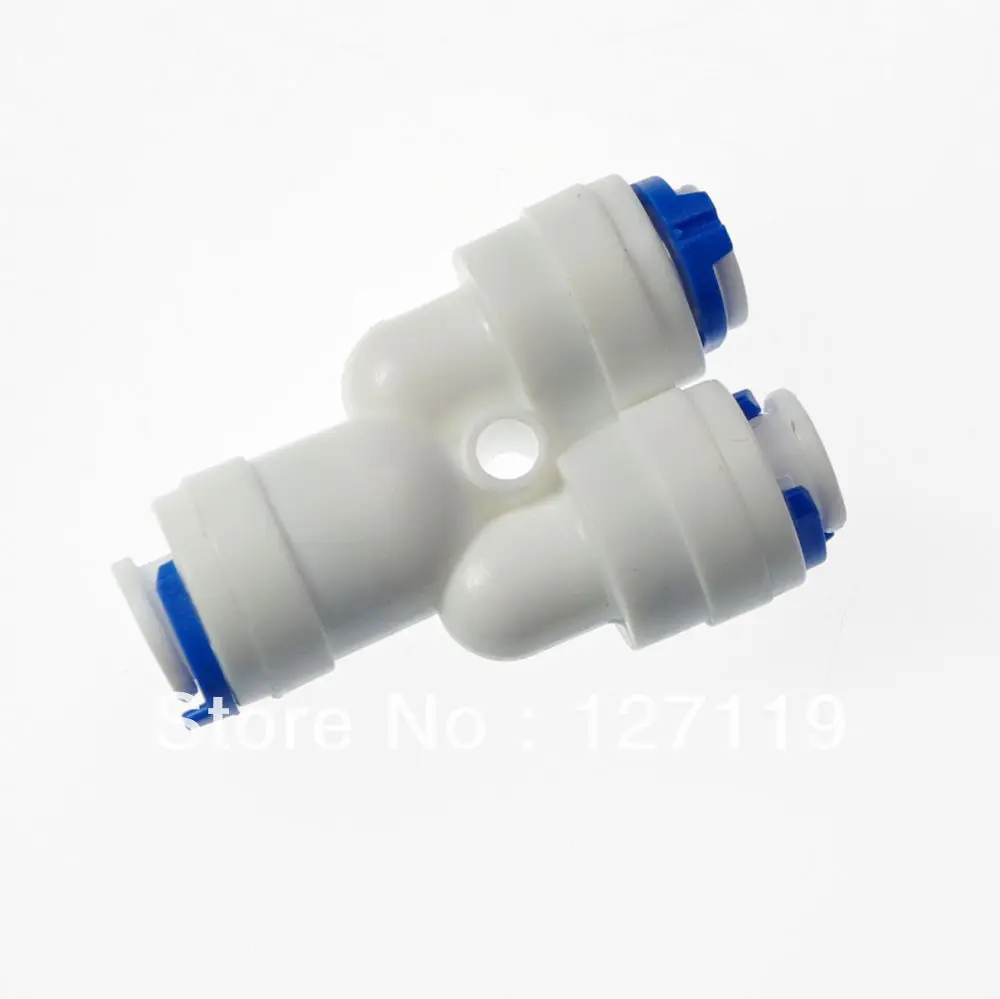 

5 PCS Equal Type Y 1/4 " Tube OD Quick Connection Fittings Aquarium RO Water System