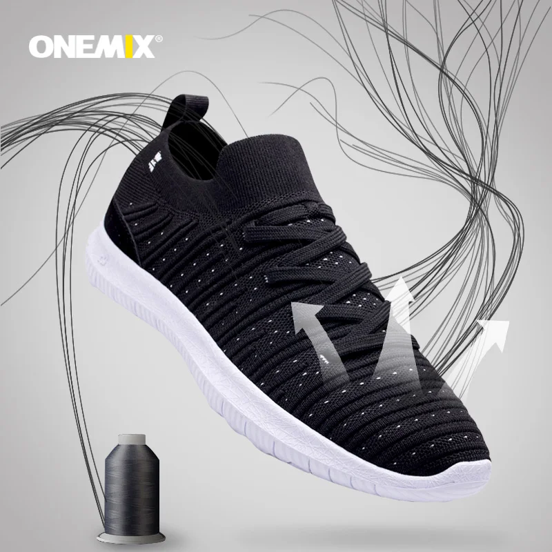 ONEMIX 2018 summer socks running shoes for men light cool breathable sneakers knitted vamp durable RB outsole socks-lik sneakers